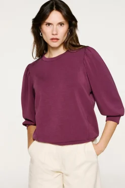 Selected Top manga abullonada Morado Best