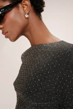 Grace & Mila Top pegado lúrex Gris Online