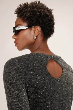 Grace & Mila Top pegado lúrex Gris Online