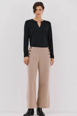 Cortefiel Top pieza dorada escote Negro New