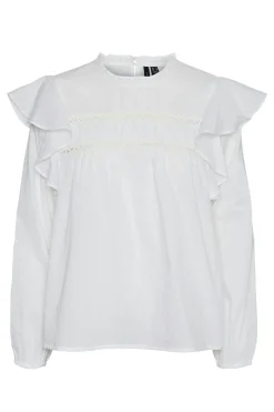 Vero Moda Top plumeti volantes Blanco Online