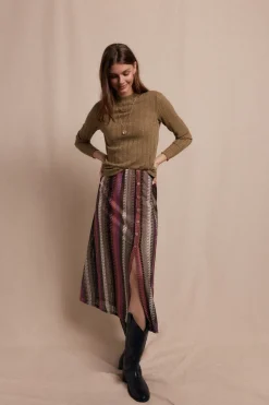 Slowlove Top punto estructura Kaki Best