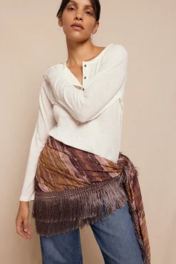 Slowlove Top punto panadero Marfil Sale