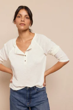 Slowlove Top punto panadero Marfil Sale