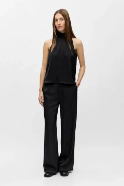 Object Top satinado lazada Negro Discount