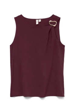 Vero Moda Top sin mangas detalle hebilla Morado Online