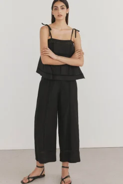 Pedro del Hierro Top tirantes picos Negro Outlet