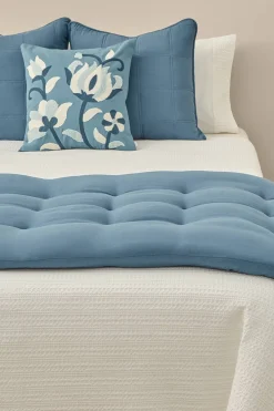 Textura Topper acolchado cuadros azul Discount