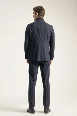 PuroEGO Traje cruzado raya diplomática marino Azul marino Best