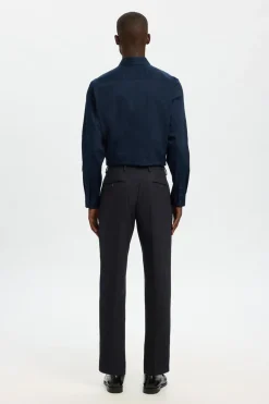 Selected Traje de dos piezas slim fit lana fría Negro New