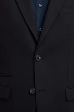 Selected Traje de dos piezas slim fit lana fría Negro New