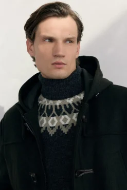 Pedro del Hierro Trenca lana alamares Verde Online