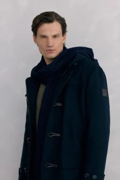 Pedro del Hierro Trenca lana alamares Azul