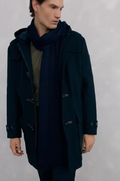 Pedro del Hierro Trenca lana alamares Azul