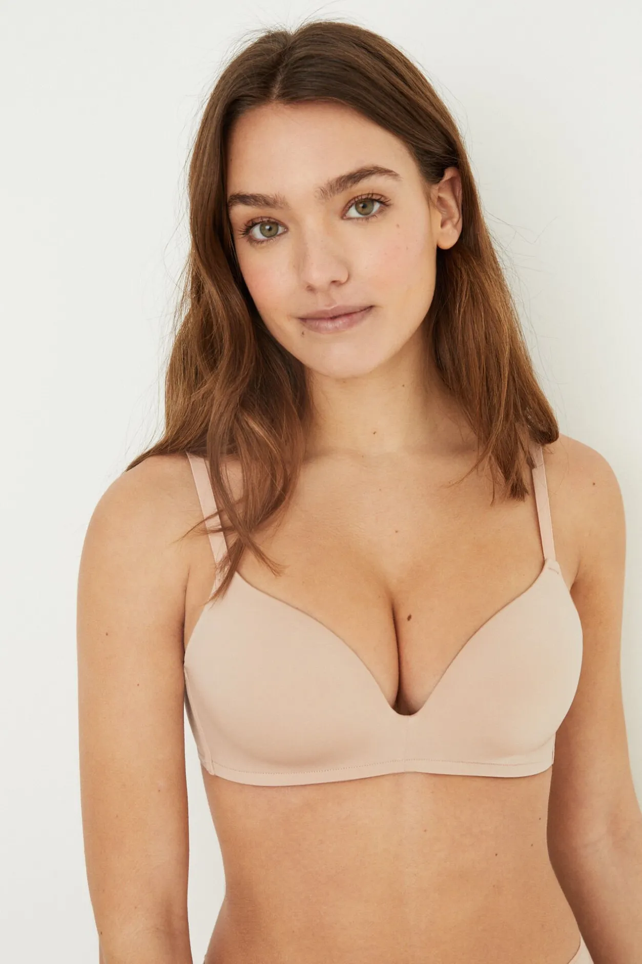 Women'secret UNIQUE Sujetador triangular push up microfibra nude Discount