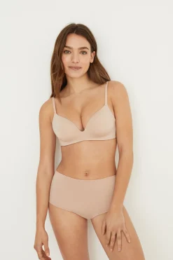 Women'secret UNIQUE Sujetador triangular push up microfibra nude Discount