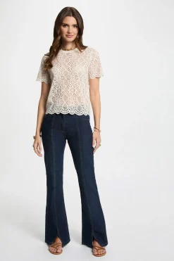 Morgan Vaquero boot- cut Azul marino Discount