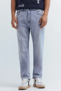 Springfield Vaquero lavado claro straight fit azul