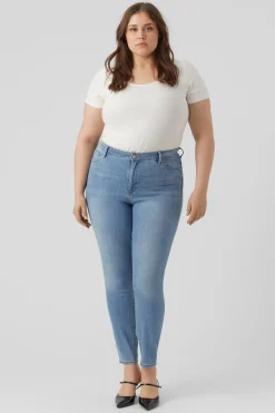 Vero Moda Curve Vaquero pitillo talla grande Azul Hot