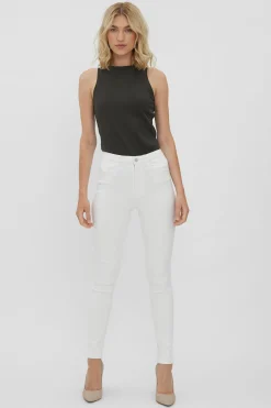 Vero Moda Vaquero Sophia pitillo de tiro alto Blanco Best