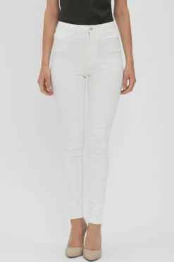 Vero Moda Vaquero Sophia pitillo de tiro alto Blanco Discount