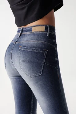 Salsa Jeans Vaqueros faith push in cropped lavado premium Azul Online