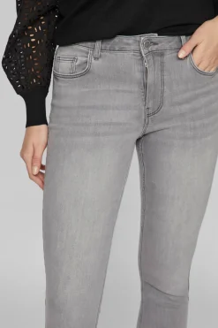 Vila Vaqueros skinny fit 5 bolsillos Gris Online