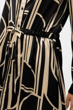 Vero Moda Vestido 7/8 camisero satinado Negro Hot