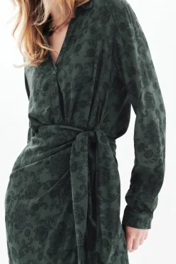 Caroll Vestido 100% viscosa Estampado verde Best