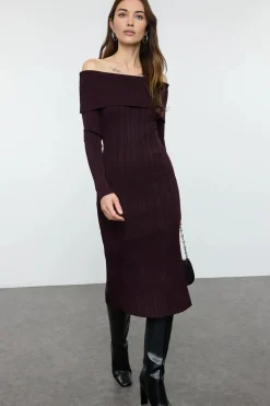 Trendyol Vestido básico midi morado/lila Online