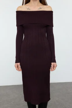 Trendyol Vestido básico midi morado/lila Online
