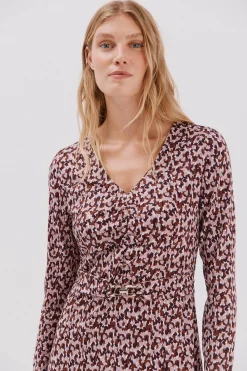 Cortefiel Vestido cinturón Multicolor Outlet