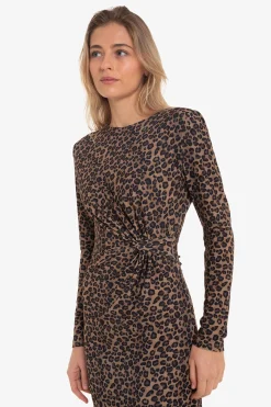 Cuplé Vestido con frunce Multicolor Sale