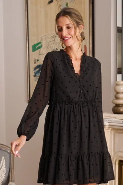 Polín Et Moi Vestido corto Alex Negro Outlet