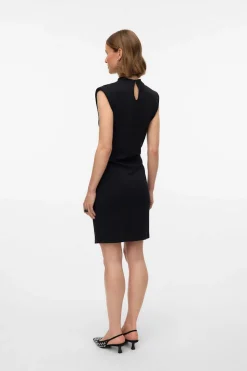 Vero Moda Vestido corto con cuello Perkins Negro New