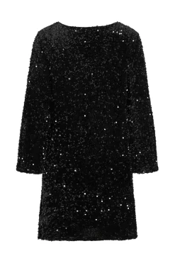Vila Vestido corto con lentejuelas Negro Discount