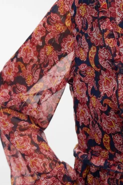 Vero Moda Vestido corto de gasa Estampado rojo Clearance