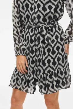 Vila Vestido corto de gasa Estampado gris Online