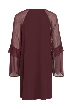Vila Vestido corto de gasa con volantes Morado Online