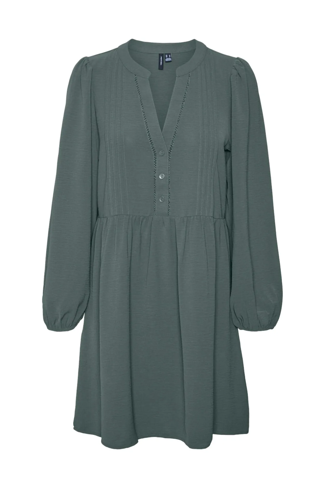 Vero Moda Vestido corto de manga larga Verde oscuro Hot