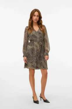 Vero Moda Vestido corto de manga larga Multicolor Online