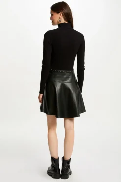 Morgan Vestido corto de patinadora Negro Online