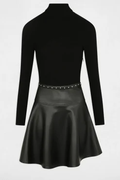 Morgan Vestido corto de patinadora Negro Online