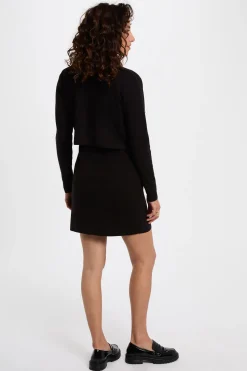 Morgan Vestido corto efecto 2 en 1 Negro