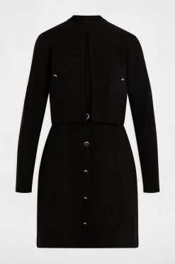 Morgan Vestido corto efecto 2 en 1 Negro