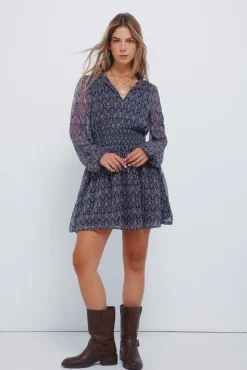 Springfield Vestido corto geométrico estampado New