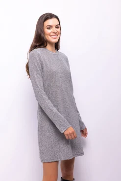 Object Vestido corto glitter Gris Discount