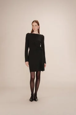 Grace & Mila Vestido corto lúrex Negro Clearance