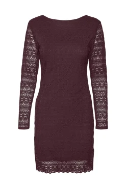 Vero Moda Vestido corto manga larga Morado Best