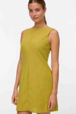 Vero Moda Vestido corto manga sisa Dorado Discount